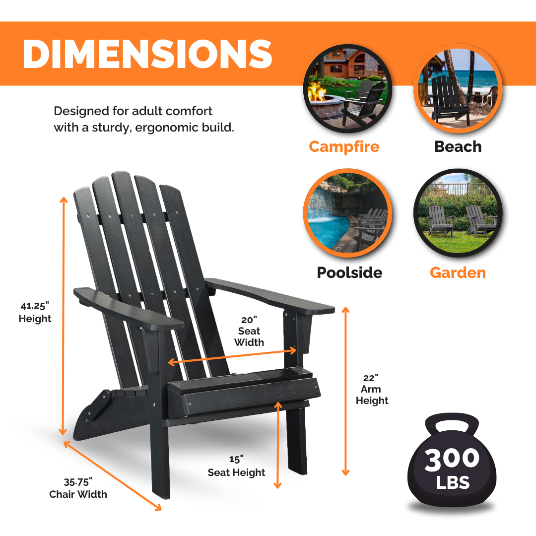 Classic Folding Adirondack Chair