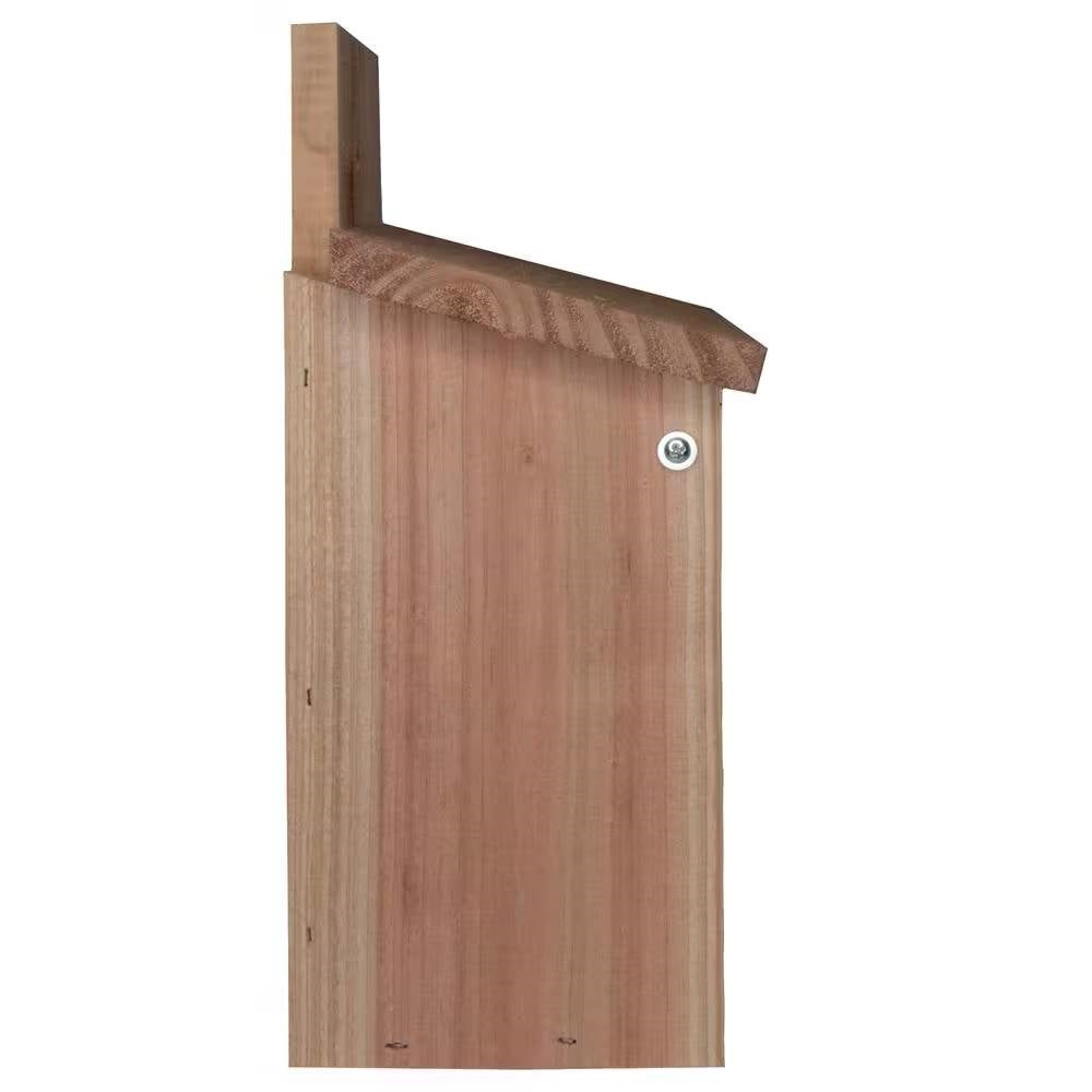 Fast Furnishings Cedar Birdhouse for Blue Birds with Easy Open Front Panel