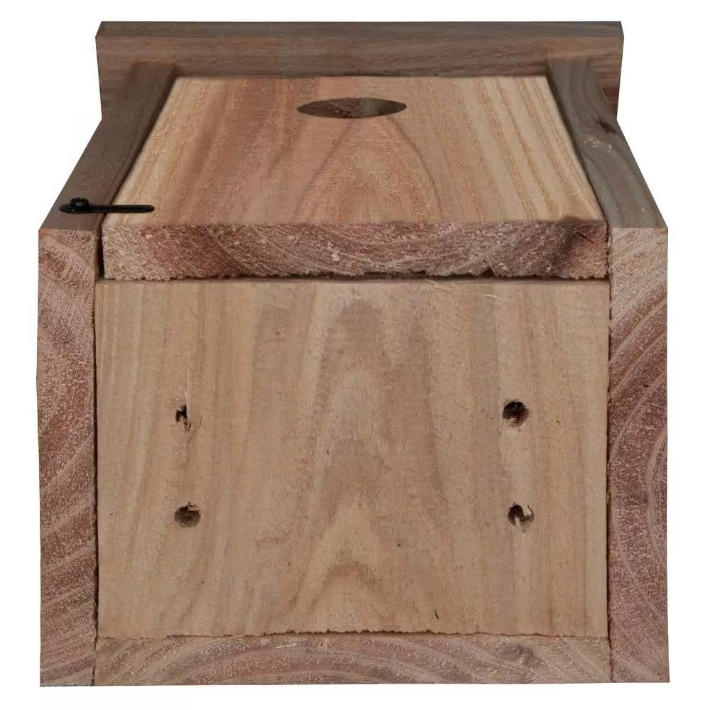 Fast Furnishings Cedar Birdhouse for Blue Birds with Easy Open Front Panel