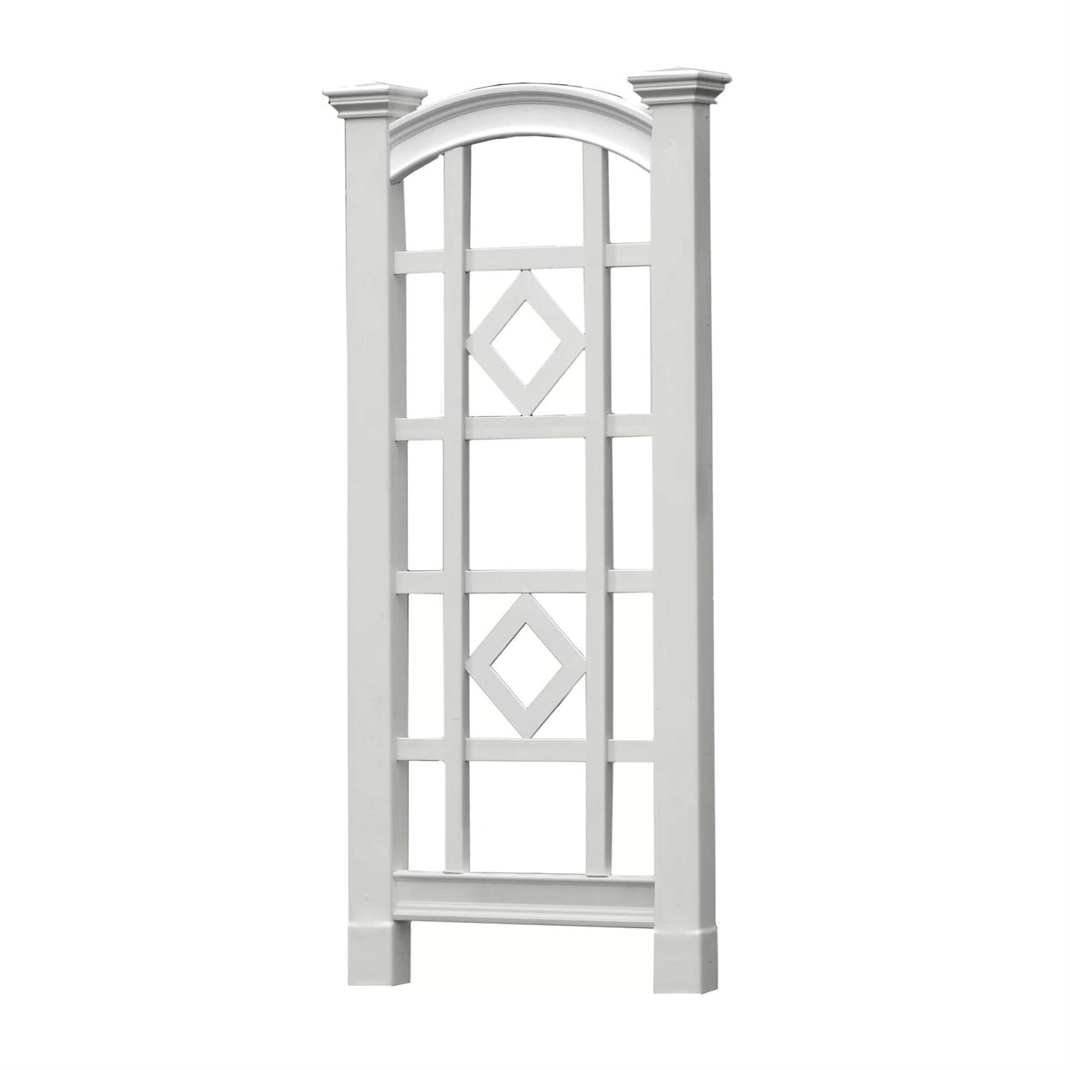 Fast Furnishings 59-inch Outdoor Weather Resistant White Vinyl Garden Trellis