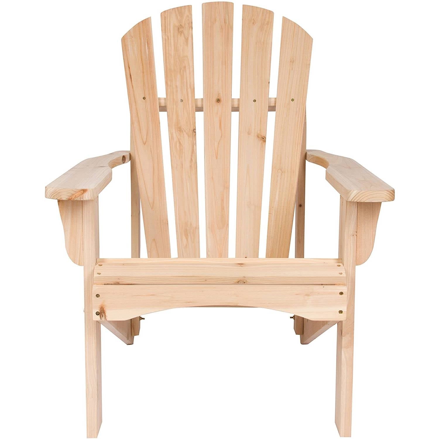 Fast Furnishings Ergonomic Natural Cedar Wood Adirondack Chair