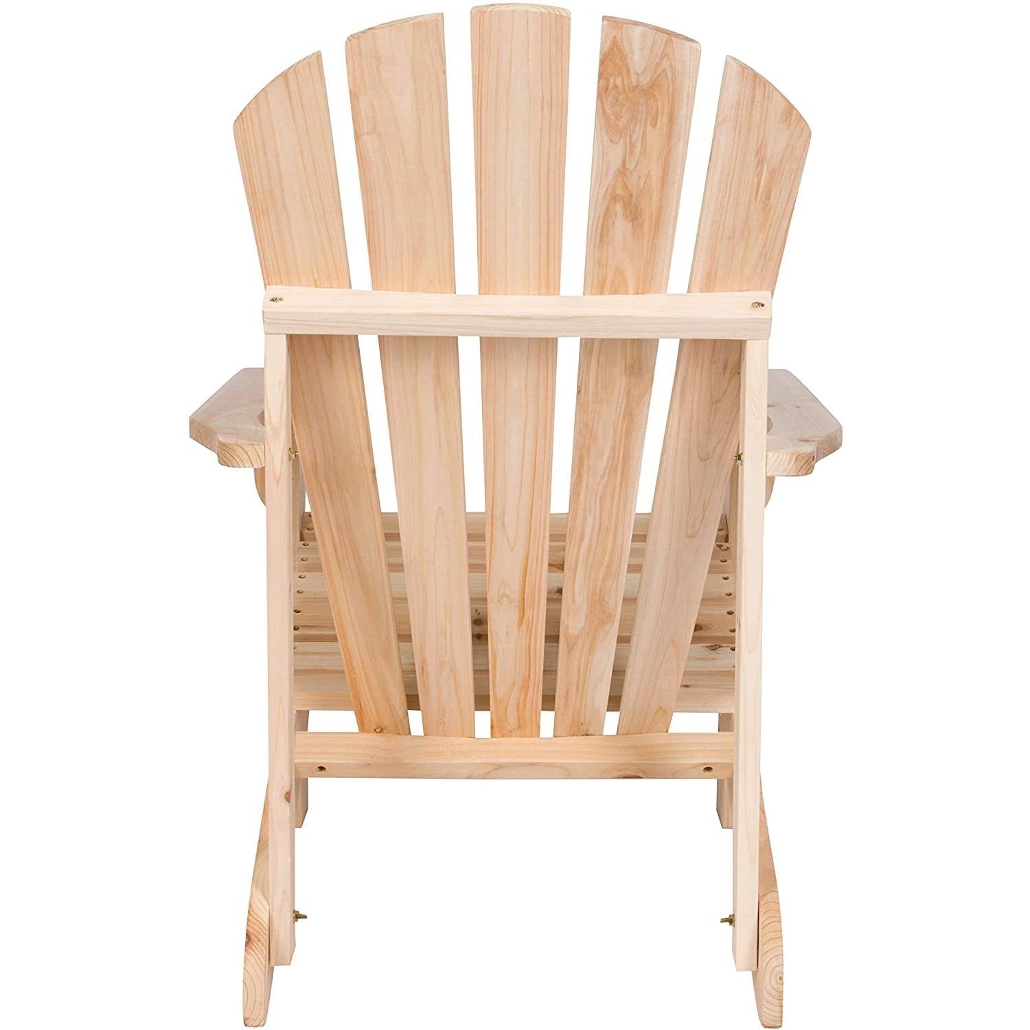 Fast Furnishings Ergonomic Natural Cedar Wood Adirondack Chair