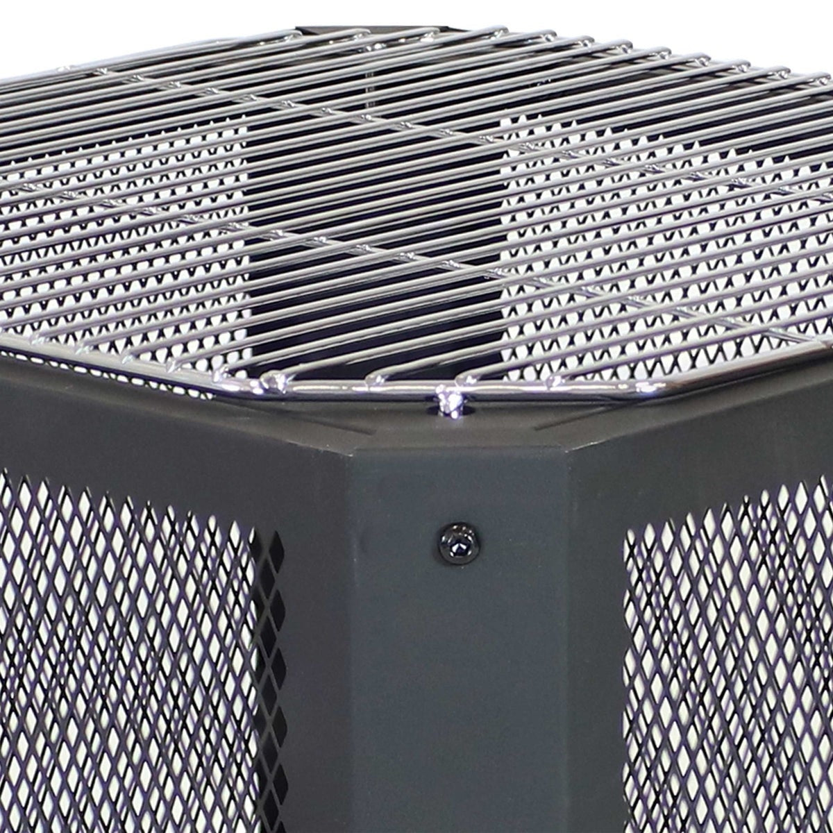 Fast Furnishings 16 Inch Small Grelha Square Outdoor Fire Pit with Grilling Grate