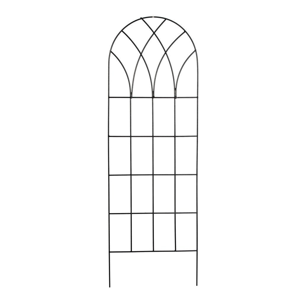 Fast Furnishings 60-inch Gothic Arch Top Metal Wall Trellis for Home Garden