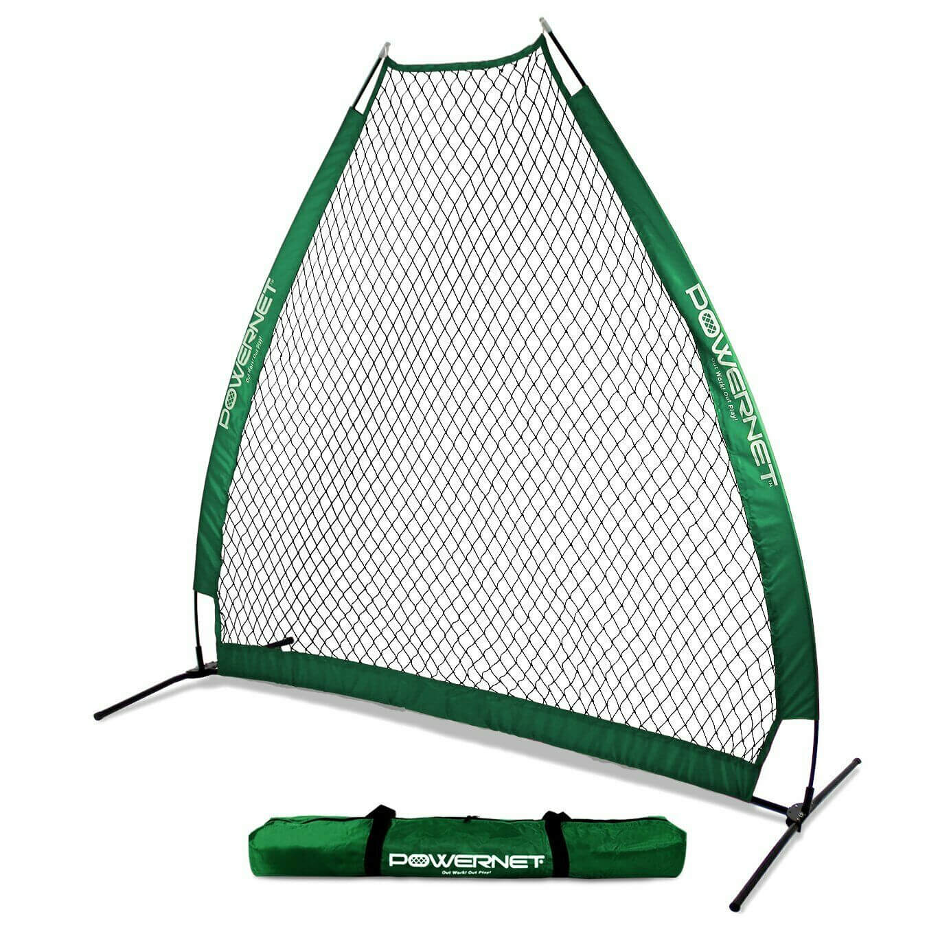 PowerNet 7' Portable A-Frame Pitching Screen for Batting Practice with Carry Bag by Jupiter Gear