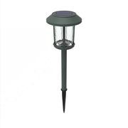 Fast Furnishings Set of 4 - Outdoor Solar LED Lights in Green with Yard Path Ground Stakes