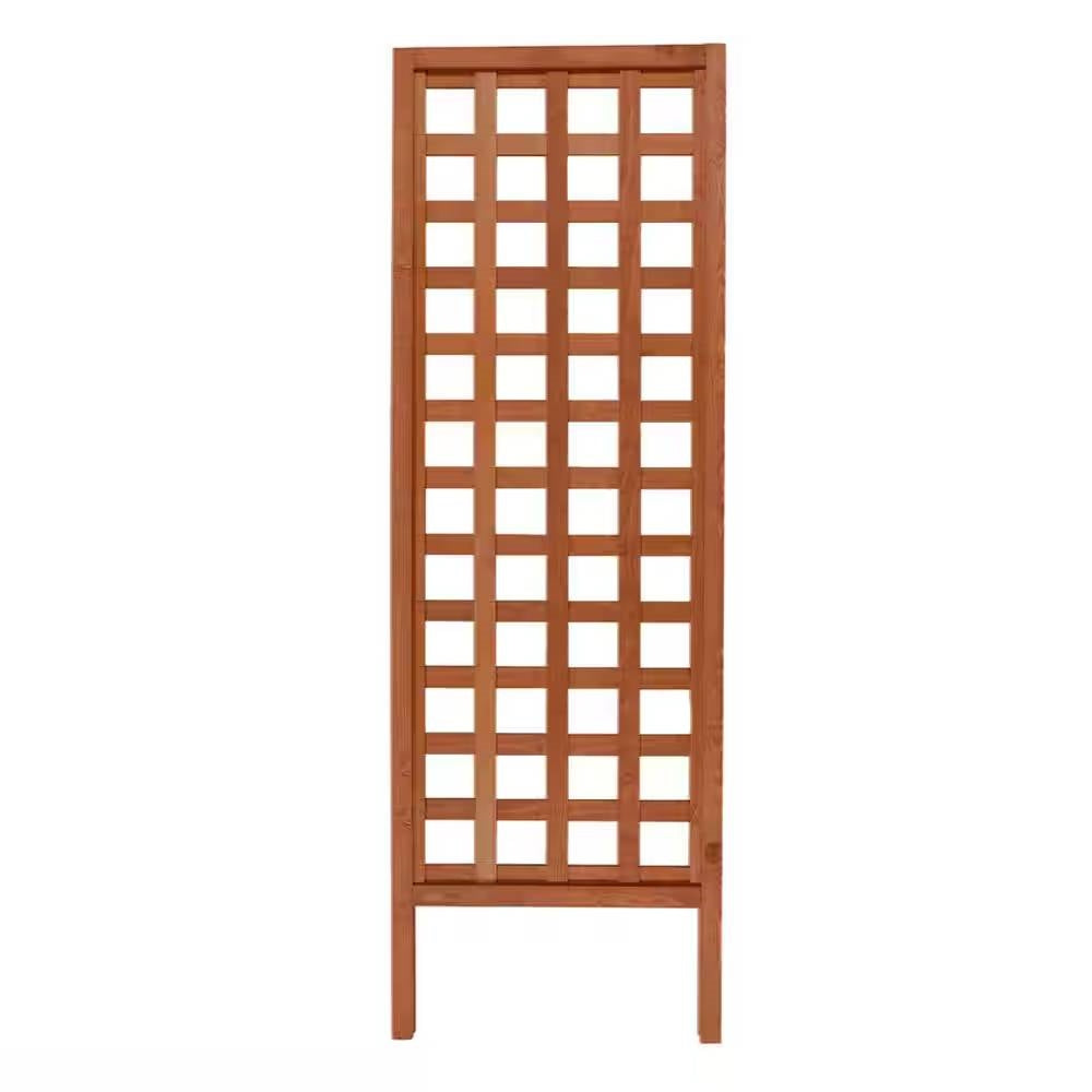 Fast Furnishings 72-inch Outdoor Modern Wooden Garden Trellis in Cedar Wood Color