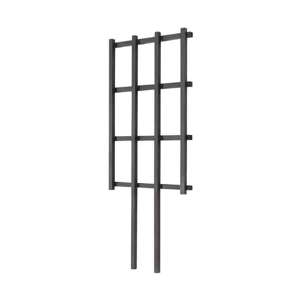 Fast Furnishings 36-inch Outdoor Pine Wood Garden Trellis in Black Finish