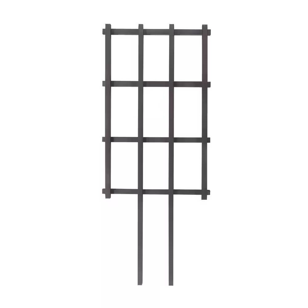 Fast Furnishings 36-inch Outdoor Pine Wood Garden Trellis in Black Finish