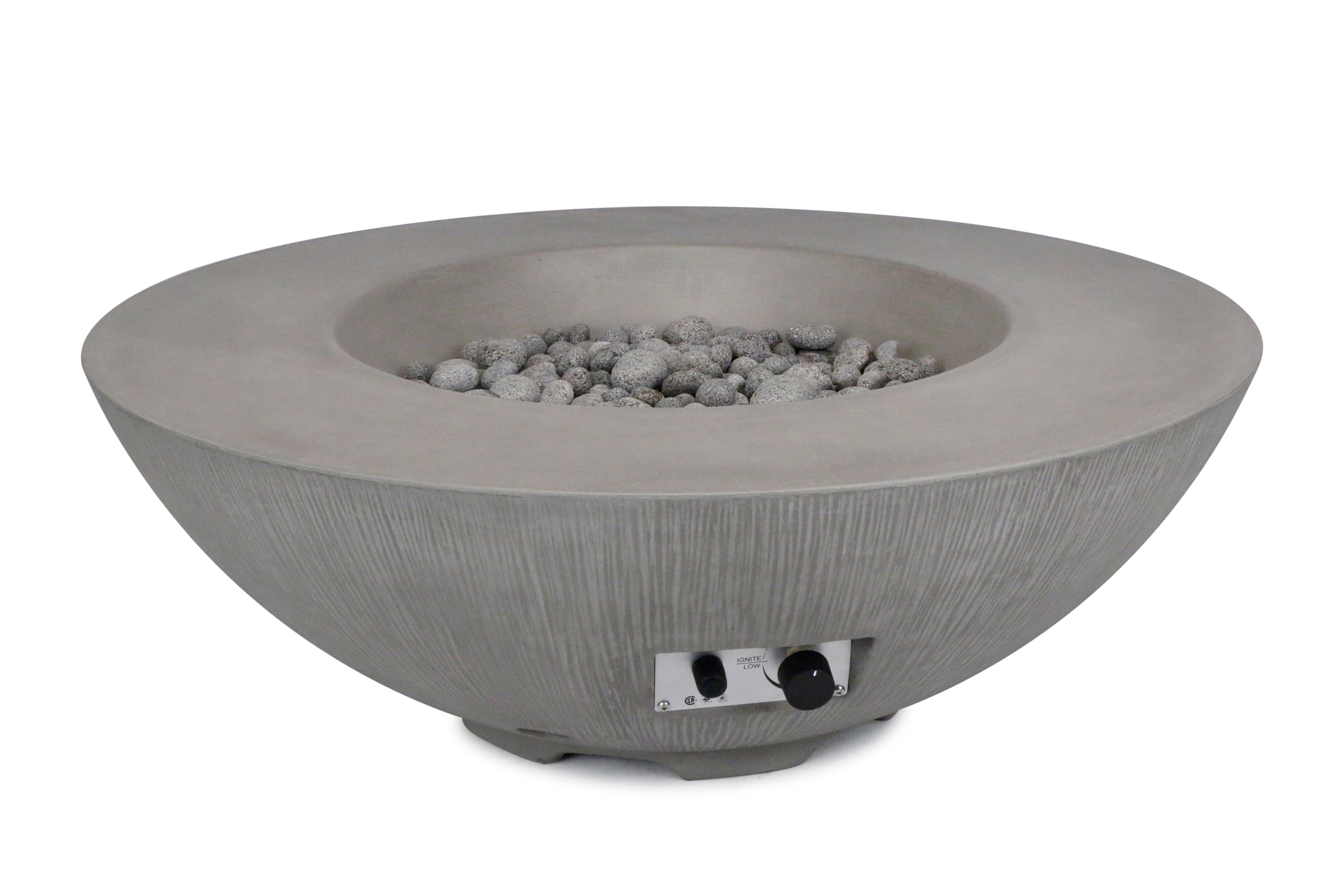 Pyromania 41" Bowl Concrete Fire Bowl- Shangri-La