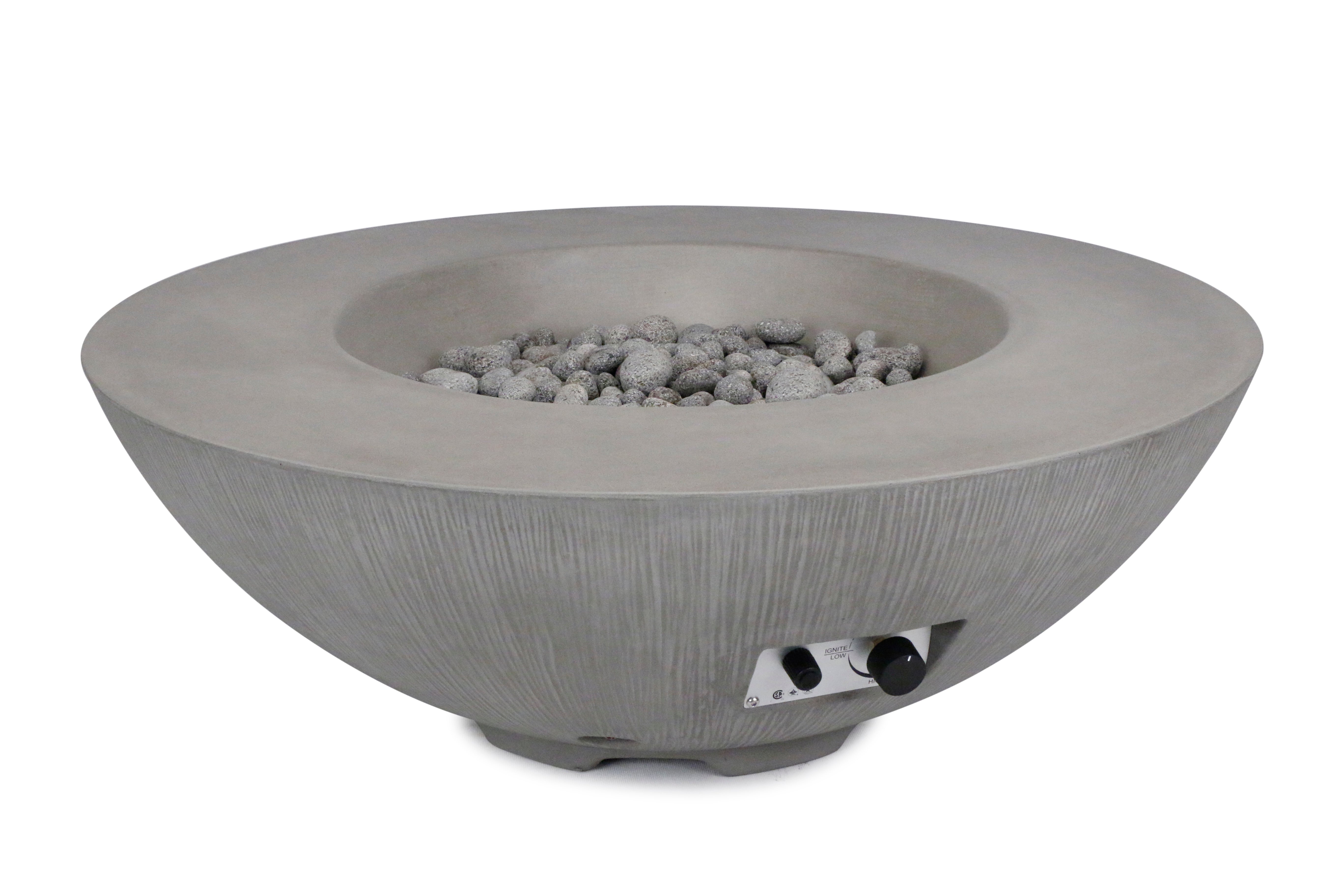 Pyromania 41" Bowl Concrete Fire Bowl- Shangri-La