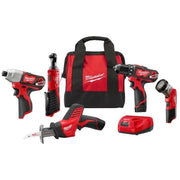 Milwaukee Cordless Combo Kit with 1.5Ah Batteries, Charger and Tool Bag