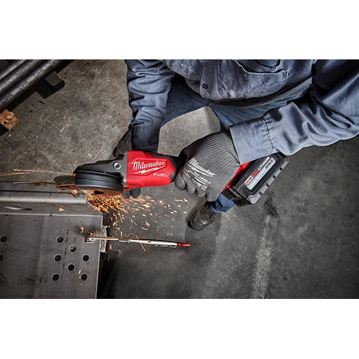 Milwaukee 2887-20 M18 FUEL™ 5" Flathead Braking Grinder, Slide Switch Lock-On (Tool Only)