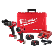 Milwaukee 3697-22 M18 FUEL™ 2-Tool Combo Kit - Hammer Drill and Impact Driver With 2 Batteries and Charger