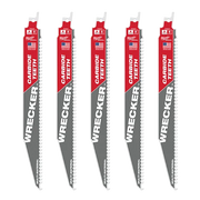 Milwaukee 48-00-5542 9" 6 TPI THE WRECKER™ with Carbide Teeth SAWZALL® Blade 5 PK