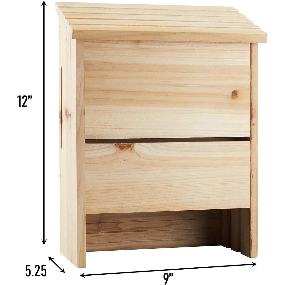 Fast Furnishings Outdoor Solid Cedar Wood Bat House - Holds up to 75 Bats