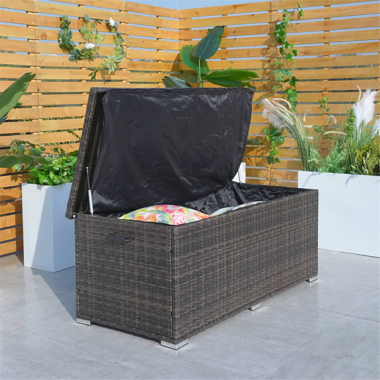 Direct Wicker's Outdoor iron rattan storage box PA-3256-I