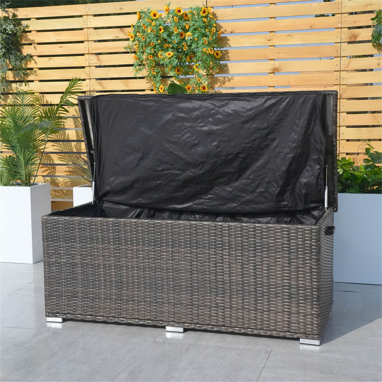 Direct Wicker's Outdoor iron rattan storage box PA-3256-I