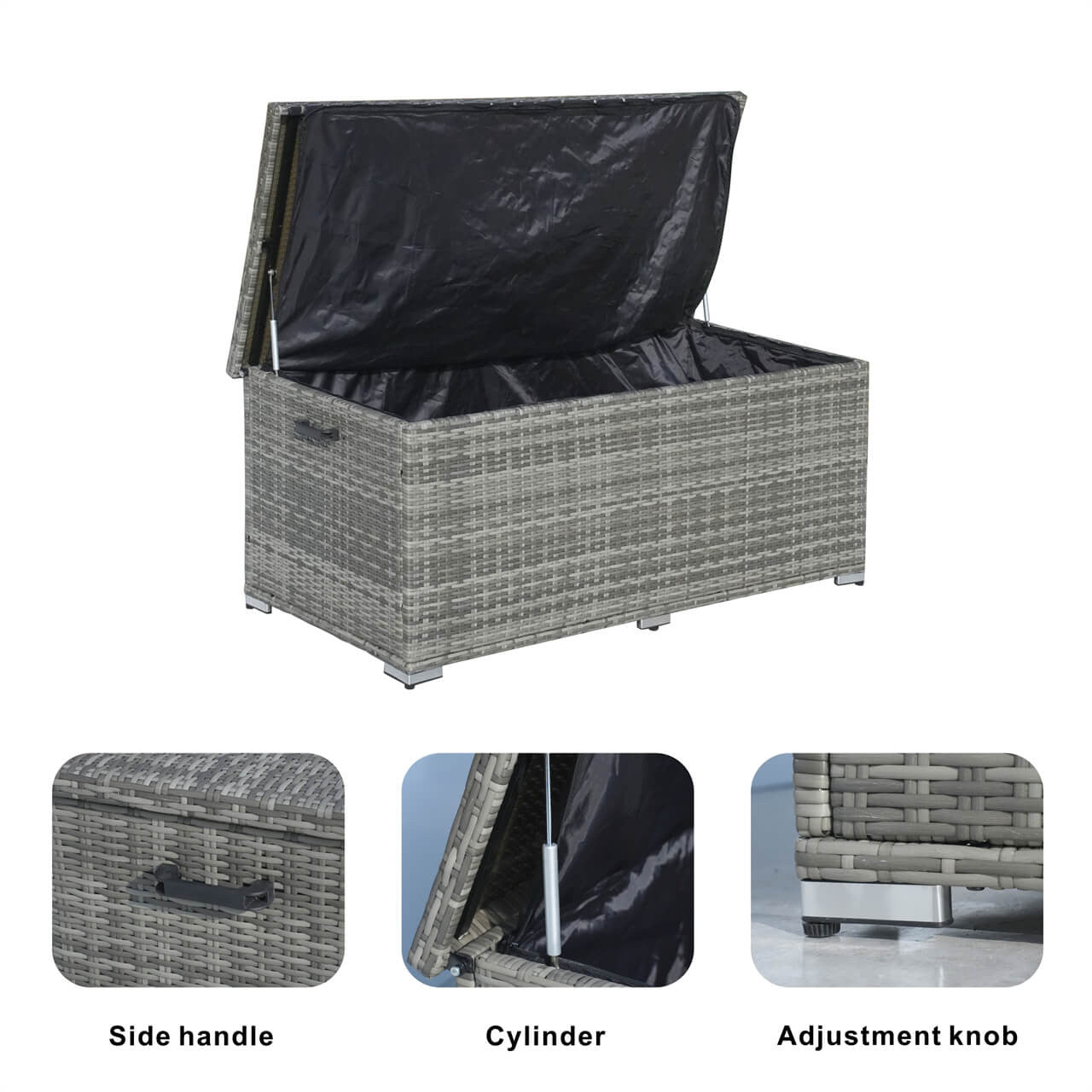 Direct Wicker's Medium iron rattan storage box | PA-3256M