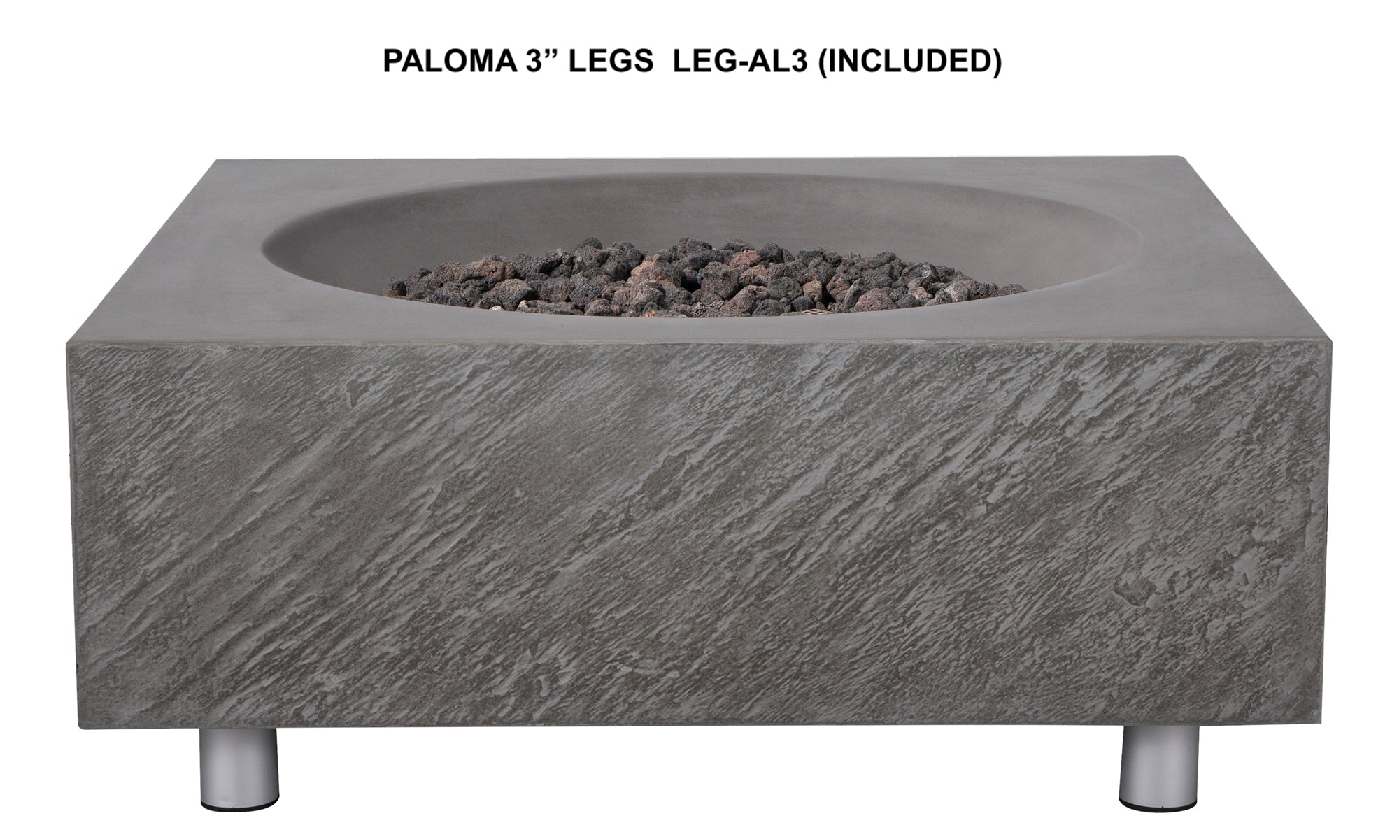 Pyromania Paloma Concrete Fire Table - Square 36" x 36"