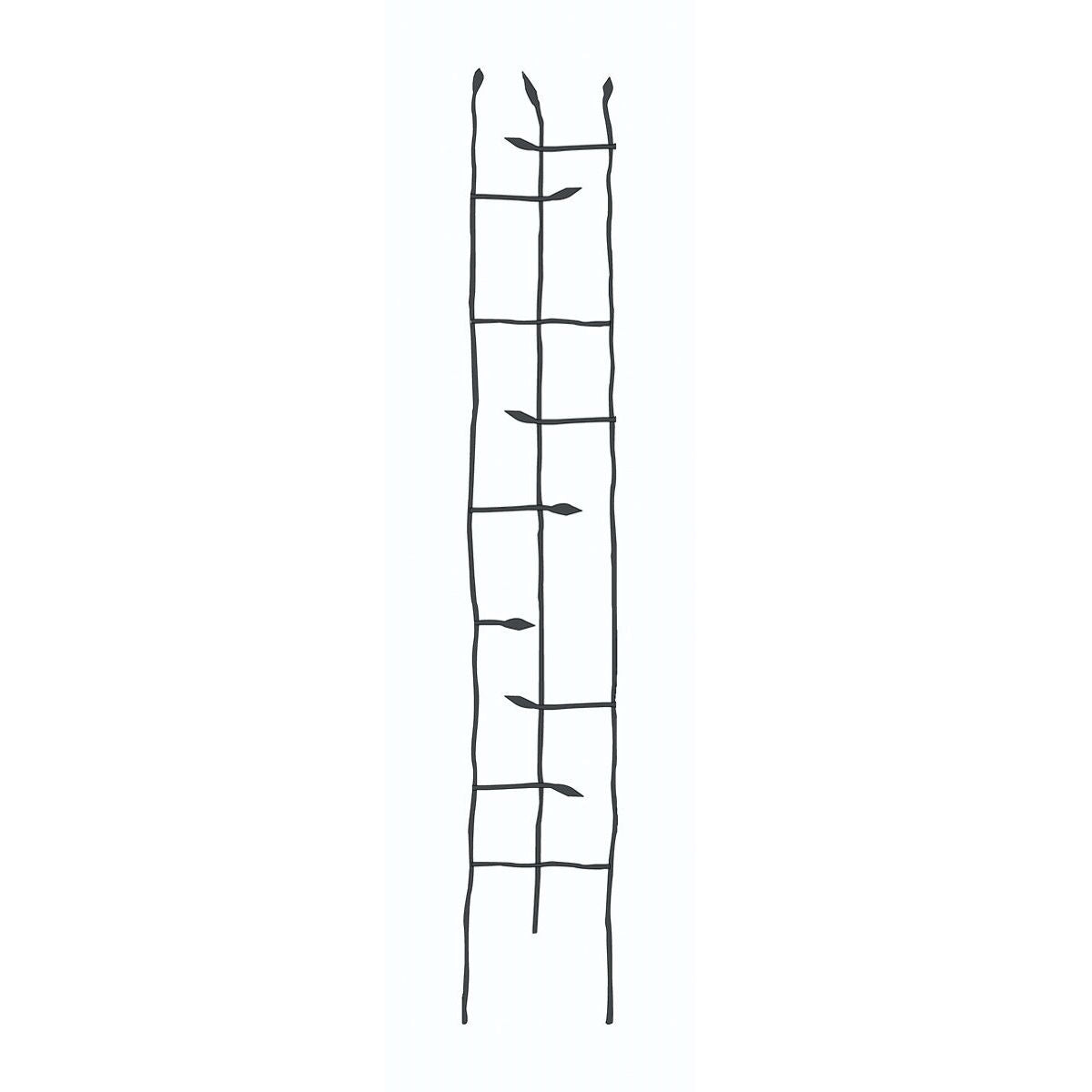 Fast Furnishings 6-Ft High Narrow Garden Trellis in Metal Sprouting Twig Leaf