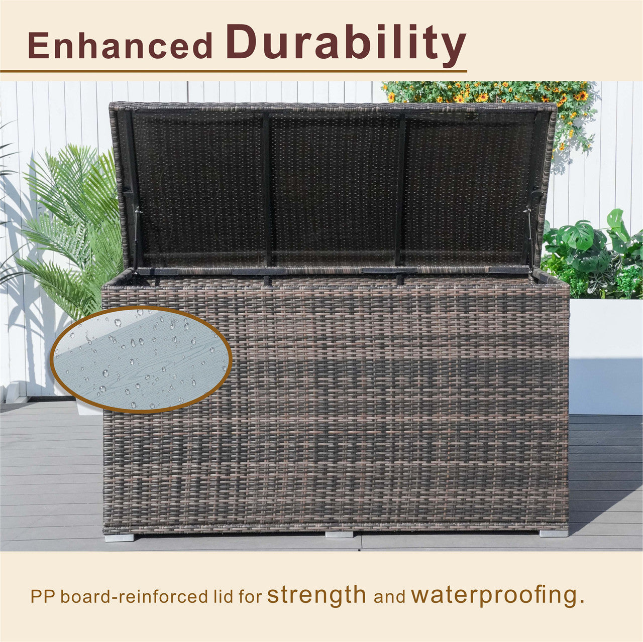 Direct Wicker's Patio Rattan Storage Box PA-3256B from Direct Wicker