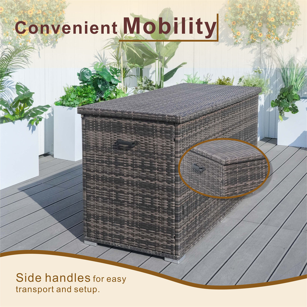 Direct Wicker's Patio Rattan Storage Box PA-3256B from Direct Wicker