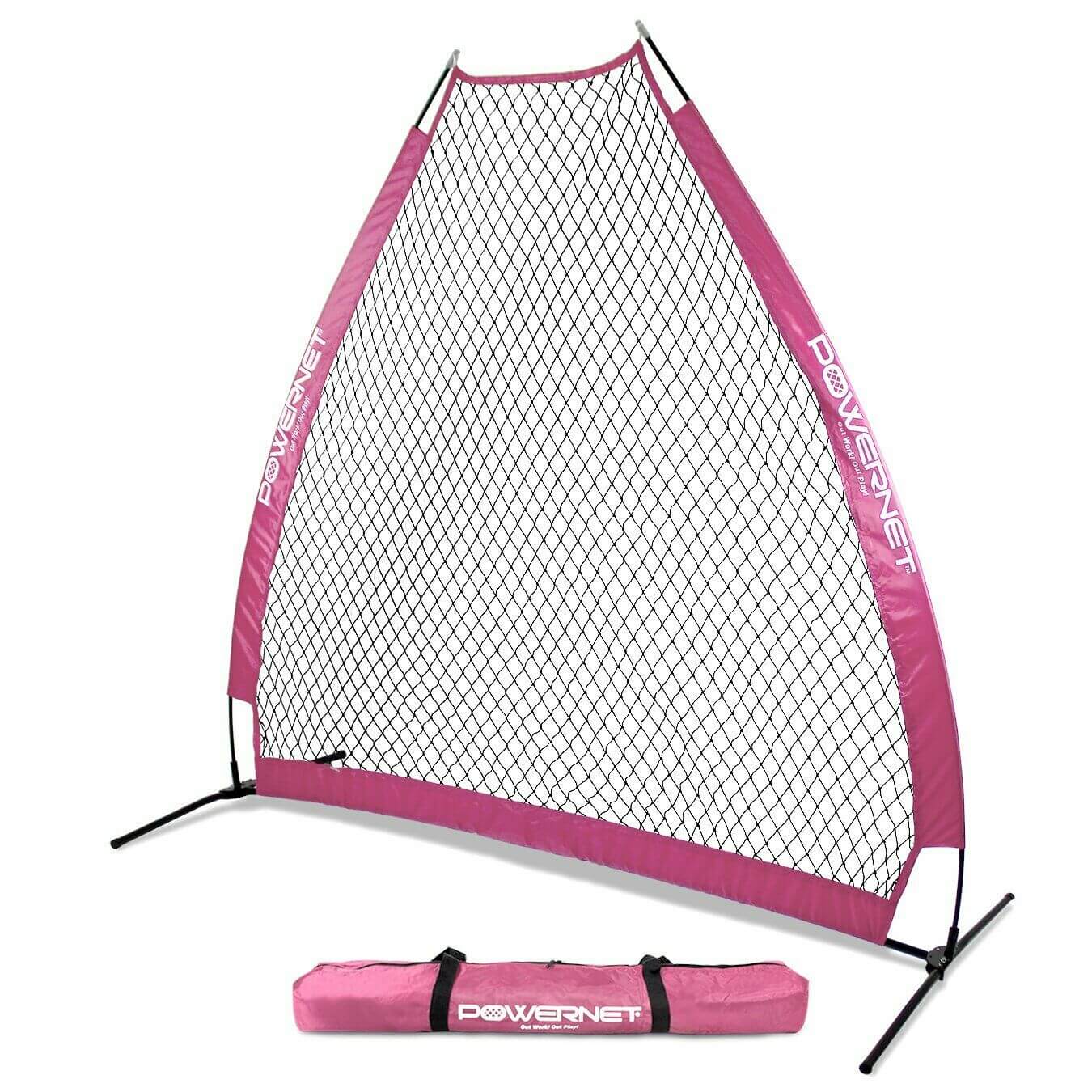 PowerNet 7' Portable A-Frame Pitching Screen for Batting Practice with Carry Bag by Jupiter Gear