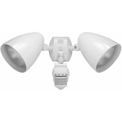 Fast Furnishings Outdoor Security 2-Light LED Floodlight with 360 Degree Motion Sensor