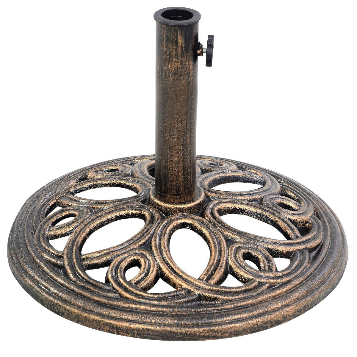 Fast Furnishings Bronze Finish Cast Iron Round Umbrella Stand Base