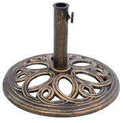 Fast Furnishings Bronze Finish Cast Iron Round Umbrella Stand Base