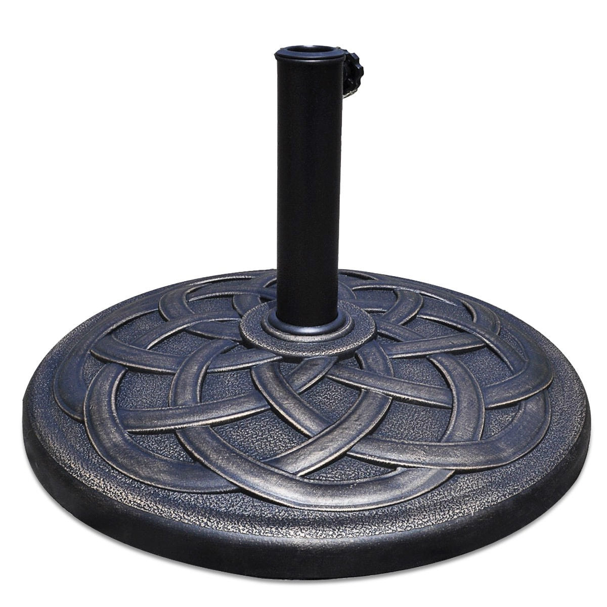 Fast Furnishings Round Bronze Finish Heavy Duty Outdoor Umbrella Base Stand