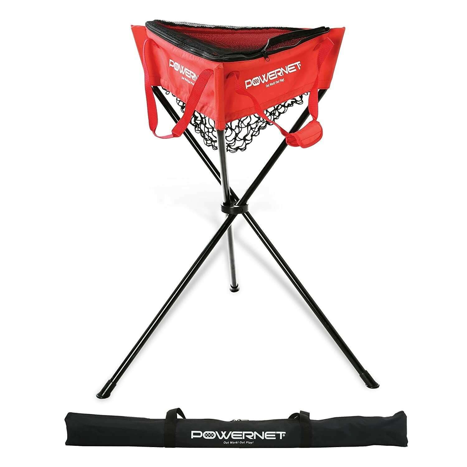 PowerNet Baseball Softball Zippered Removable Ball Caddy for Batting Practice by Jupiter Gear