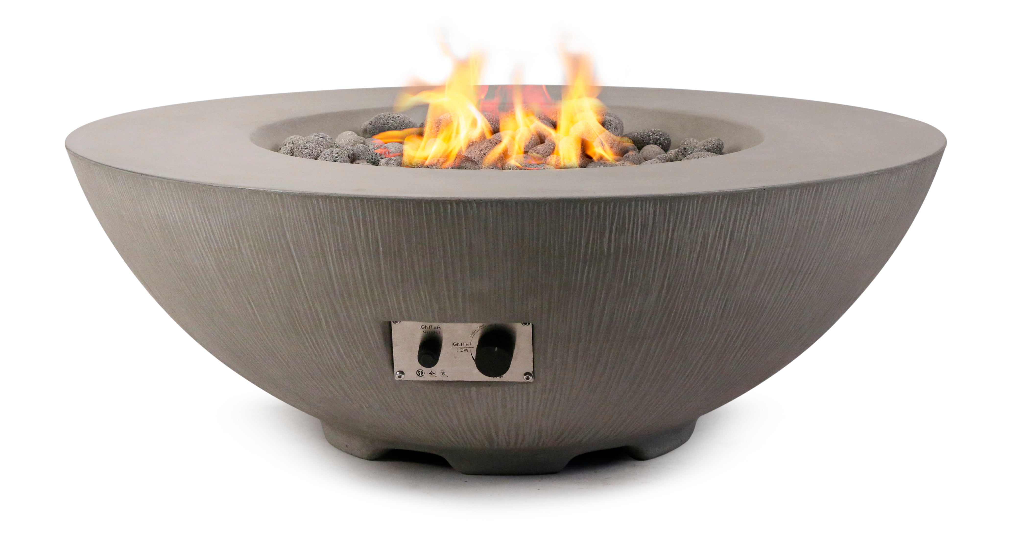 Pyromania 41" Bowl Concrete Fire Bowl- Shangri-La