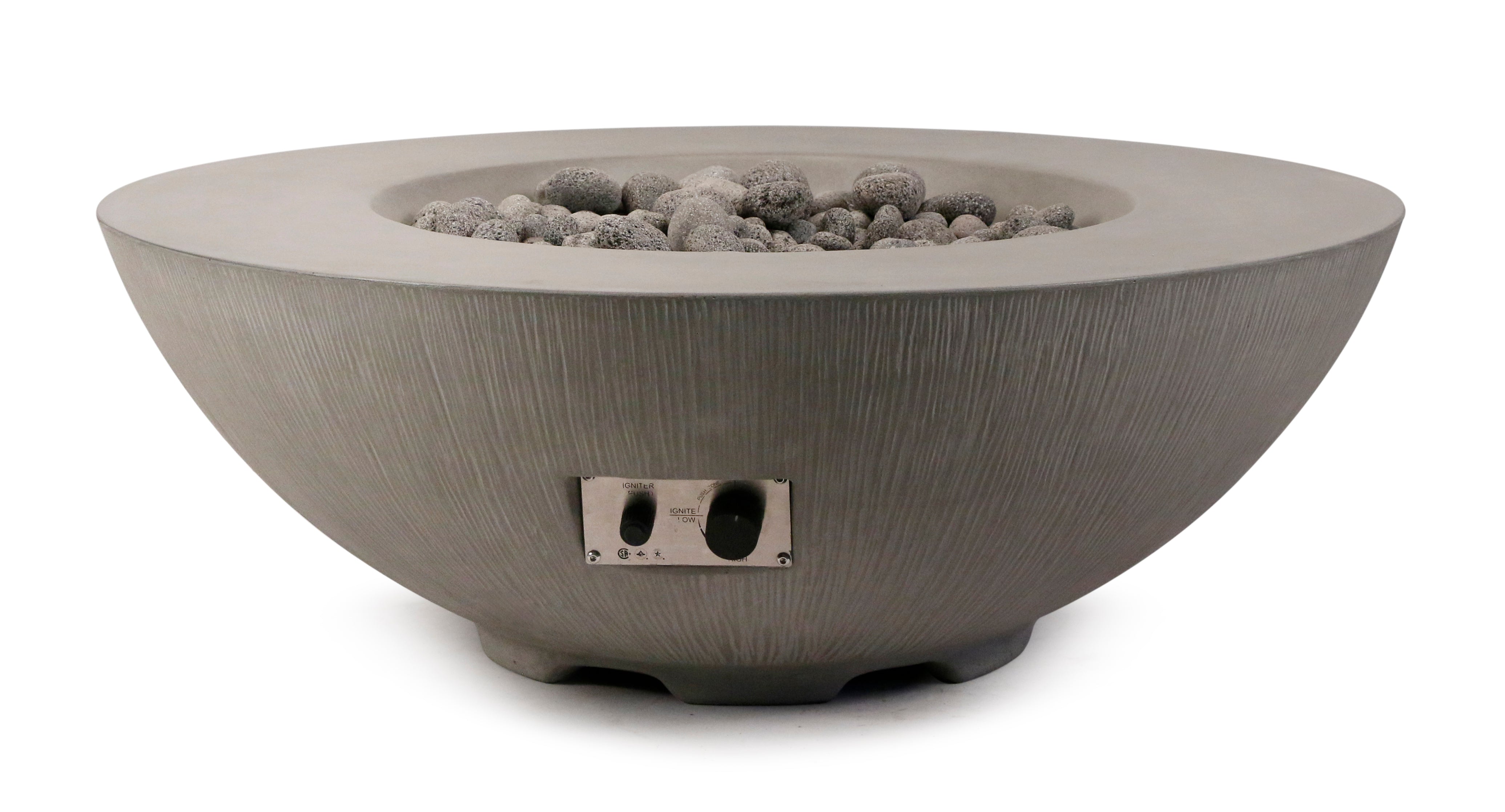 Pyromania 41" Bowl Concrete Fire Bowl- Shangri-La