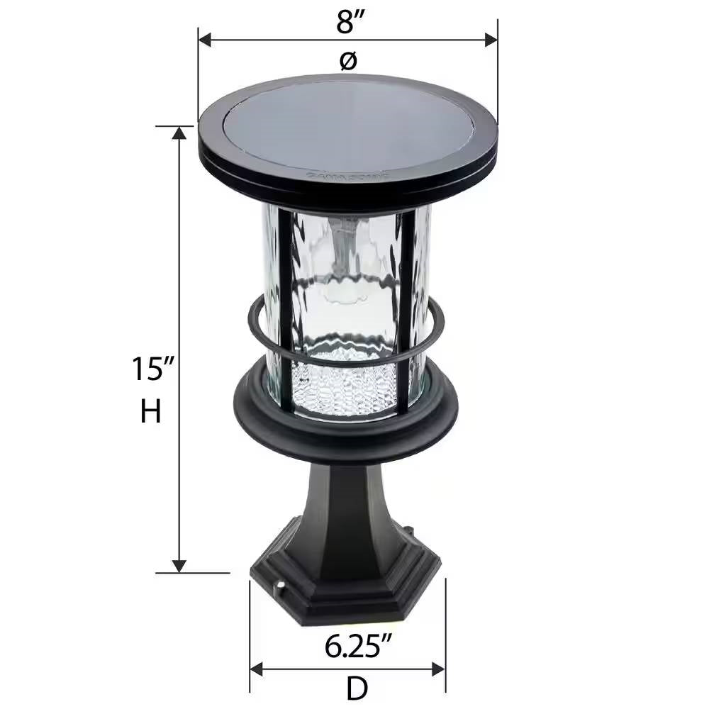 Fast Furnishings Outdoor Pole/Base/Wall Mount Solar LED Light - Yard Path Lighting - 100 Lumens