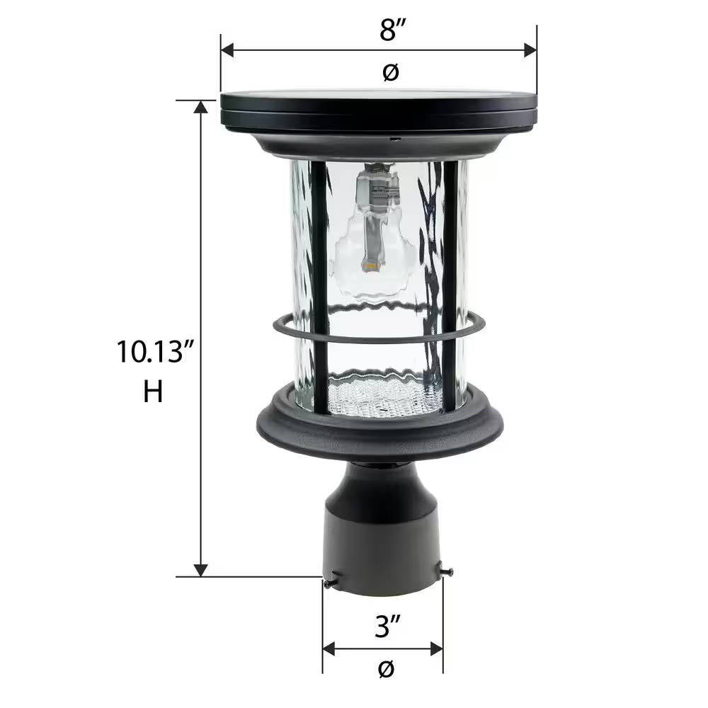 Fast Furnishings Outdoor Pole/Base/Wall Mount Solar LED Light - Yard Path Lighting - 100 Lumens