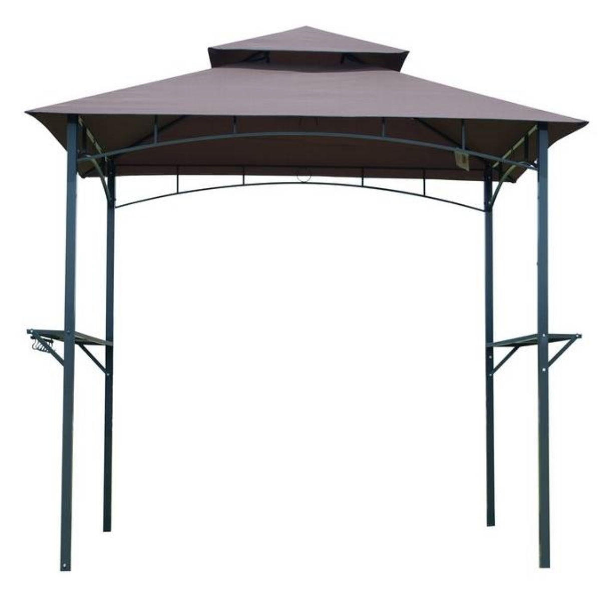 Fast Furnishings 8-Ft x 5-Ft Steel Frame Outdoor Grill Gazebo with Vented Canopy