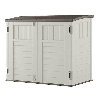 Fast Furnishings Outdoor 4-ft x 2-ft Locking Storage Shed with Easy Lift Lid