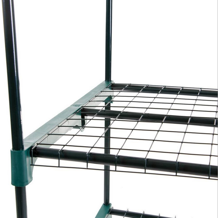 Fast Furnishings Durable 4-Tier Plant Stand Greenhouse with Zippered PVC CoverSide Walls