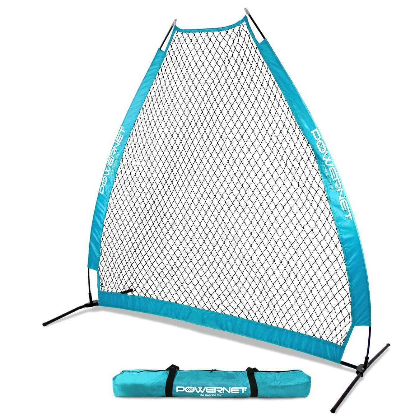 PowerNet 7' Portable A-Frame Pitching Screen for Batting Practice with Carry Bag by Jupiter Gear