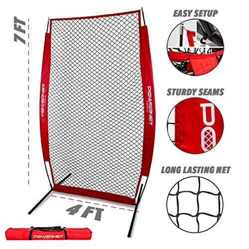 PowerNet Pitching Screen with Frame and Carry Bag by Jupiter Gear