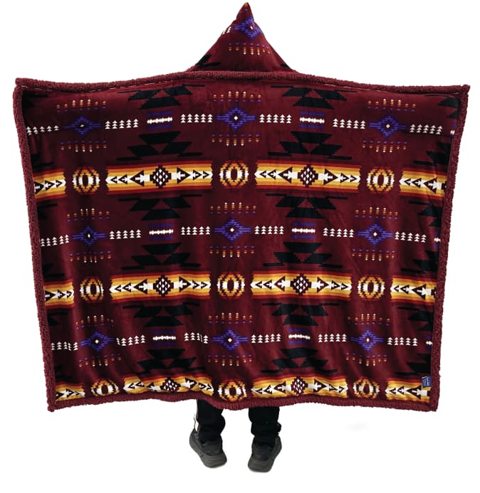 Aztec Hooded Blanket by Linen Mart