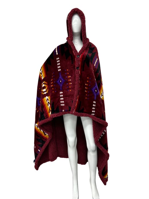 Aztec Hooded Blanket by Linen Mart