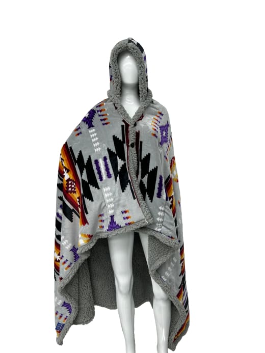 Aztec Hooded Blanket by Linen Mart