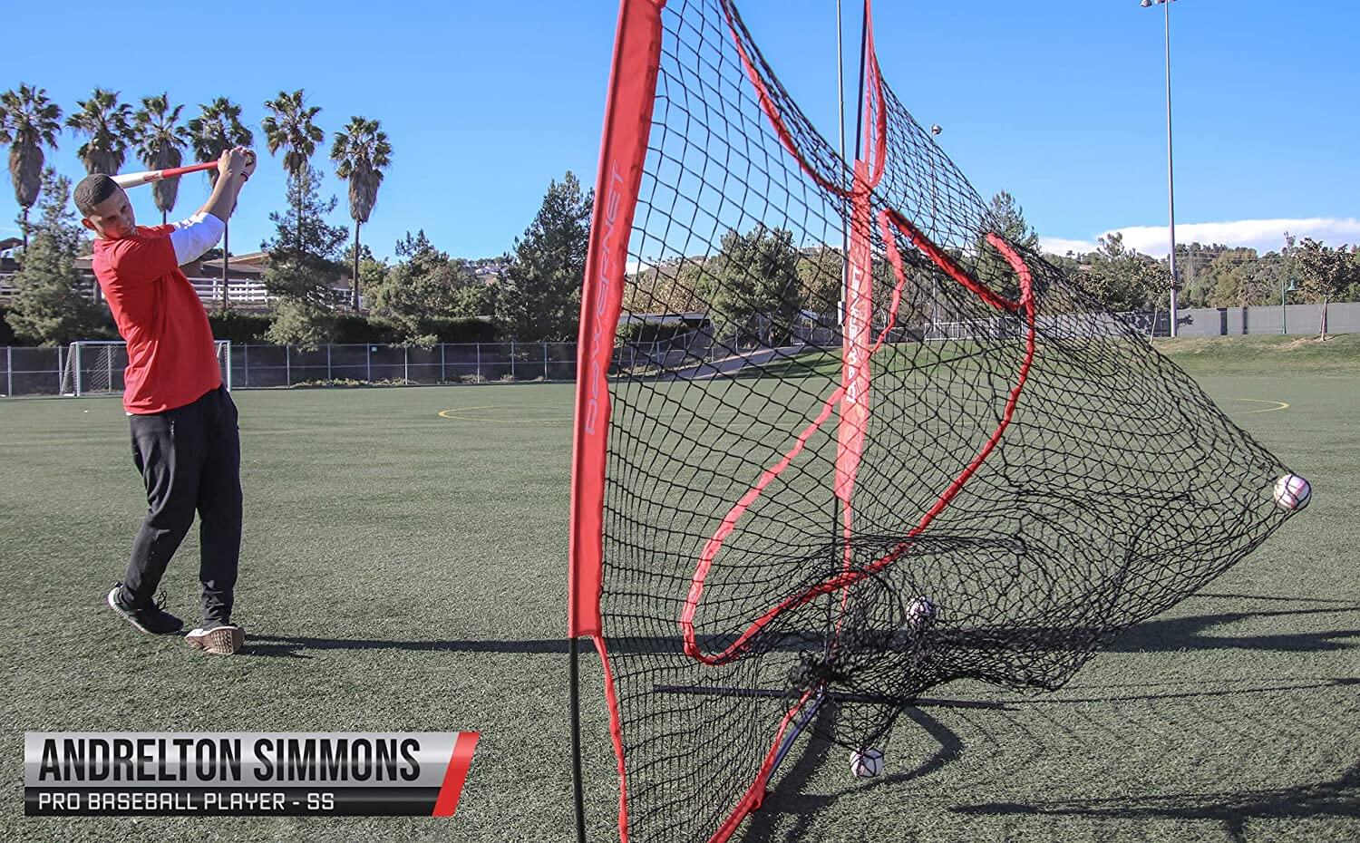 PowerNet Baseball and Softball Practice Net 7 x 7 with Bow Frame & Carry Bag by Jupiter Gear