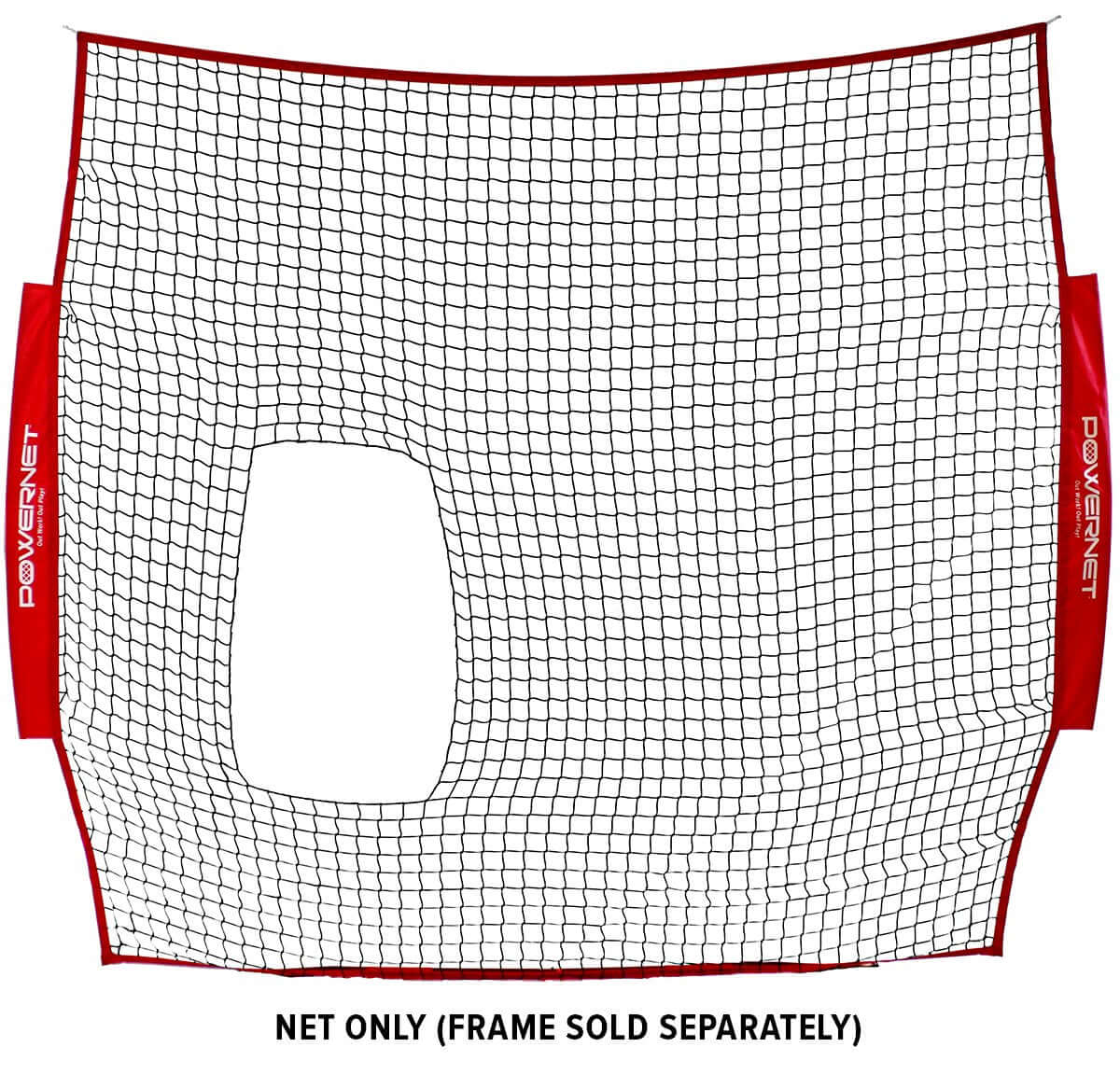 PowerNet 7x7 ft Pitch-Thru Pitching or Batting Screen for Softball (NET ONLY) by Jupiter Gear