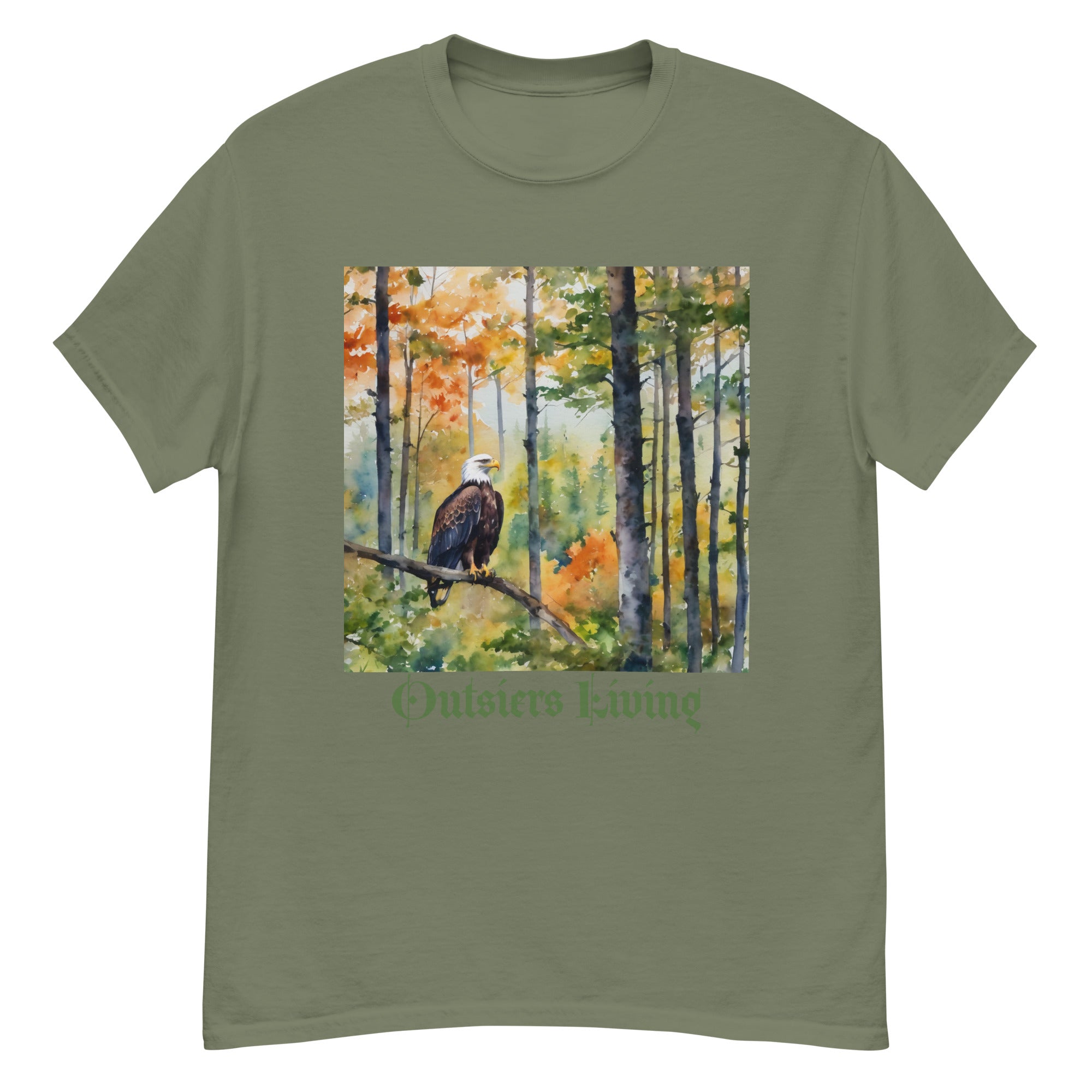 Outsiders Living Eagle Water Color Men's Classic Tee