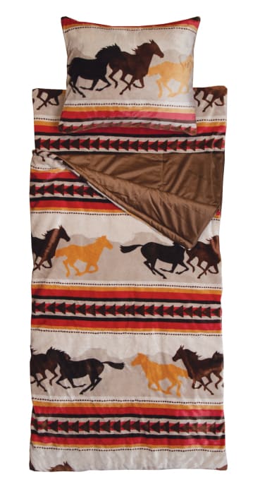 Running Horses Slumber Bag by Linen Mart