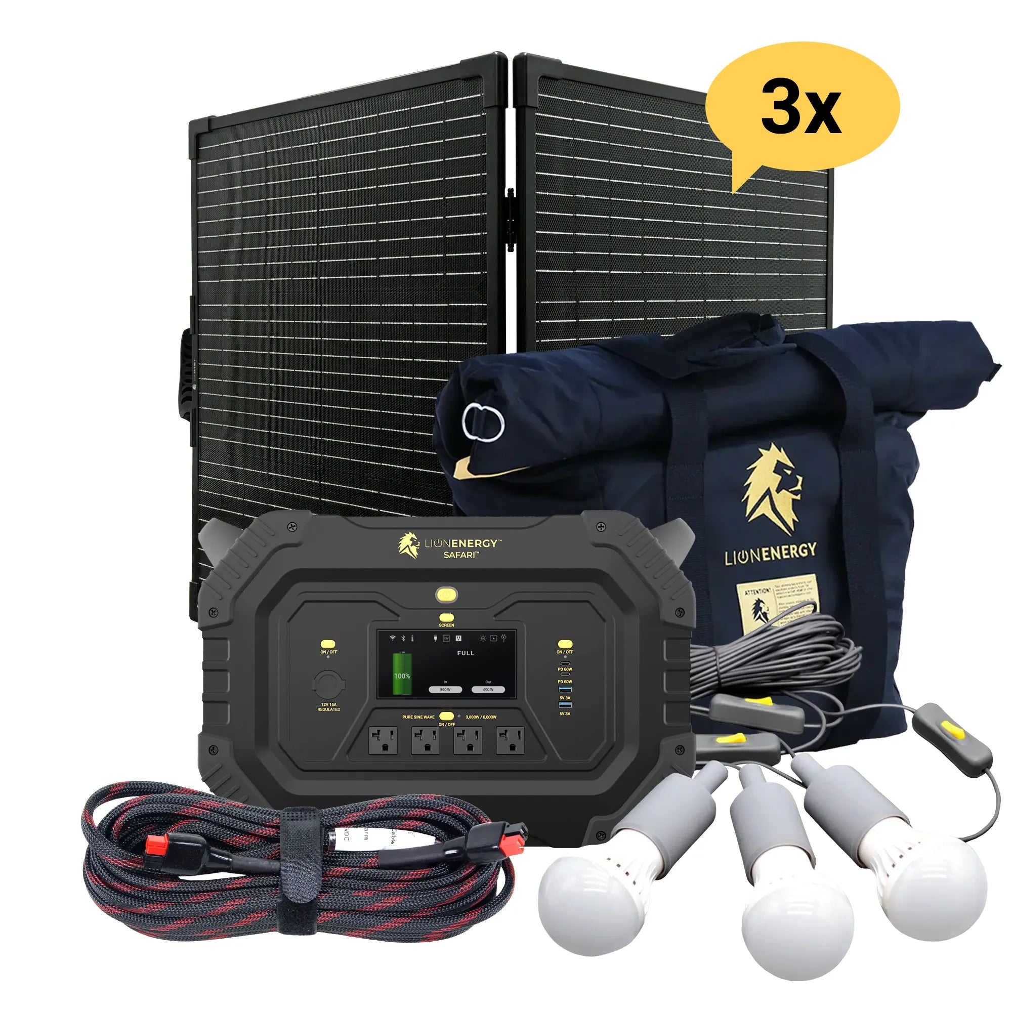 Lion Energy Safari - Portable Power Station Bundle